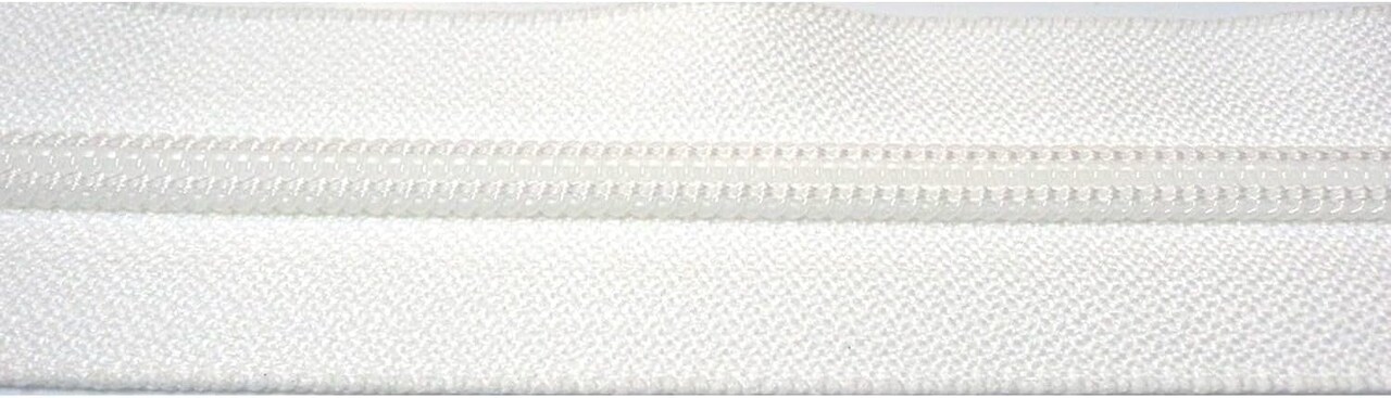 YKK #5 CN Zipper Coil Chain. Chain only Without Slides. Sold by The Yard or in Lots of 5 Yards, 10 Yards and 25 Yards. (White, 5 Yards)